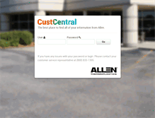 Tablet Screenshot of custcentral.allenx.com